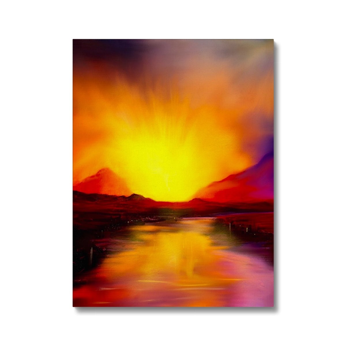 Skye Sunset Painting | Canvas From Scotland-Contemporary Stretched Canvas Prints-Skye Art Gallery-18"x24"-Paintings, Prints, Homeware, Art Gifts From Scotland By Scottish Artist Kevin Hunter