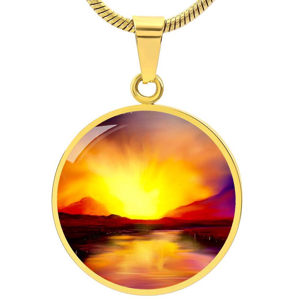 Skye Sunset | Scottish Art Jewelry | Luxury Designer Necklace