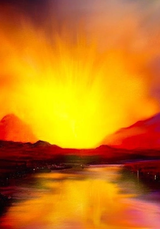 Skye Sunset Scottish Landscape Painting