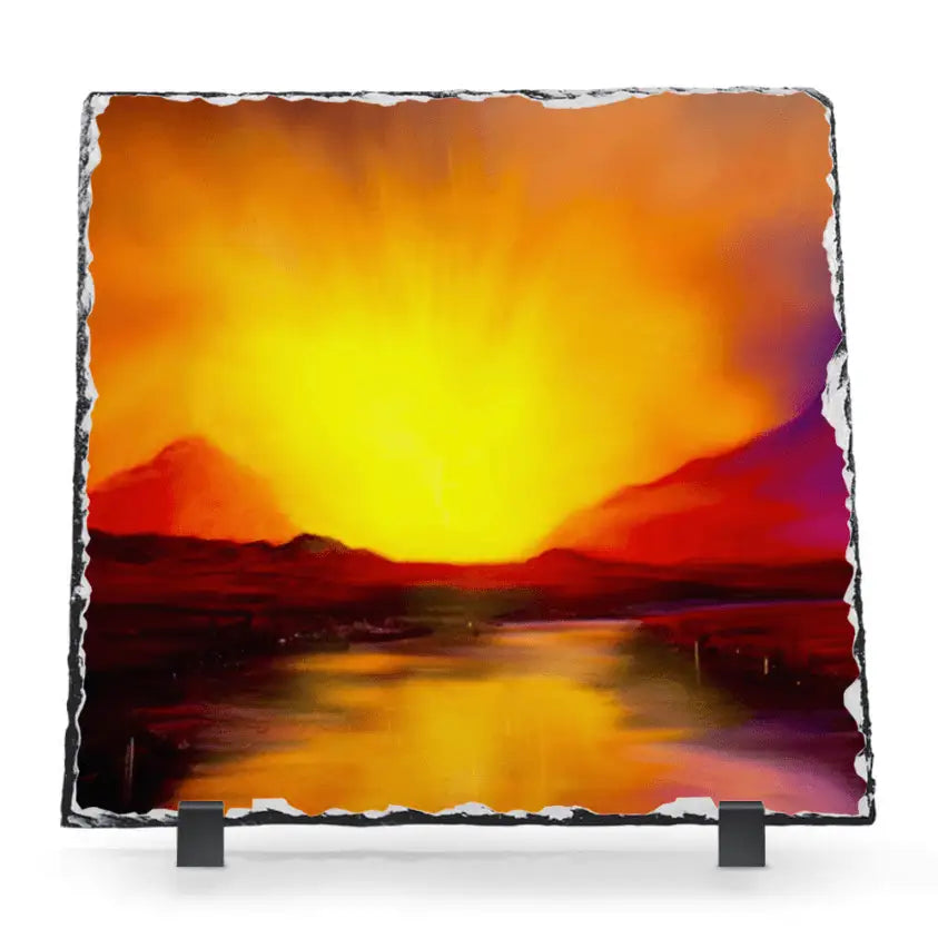 Kevin Hunter Scottish Sunset Slate Art Skye