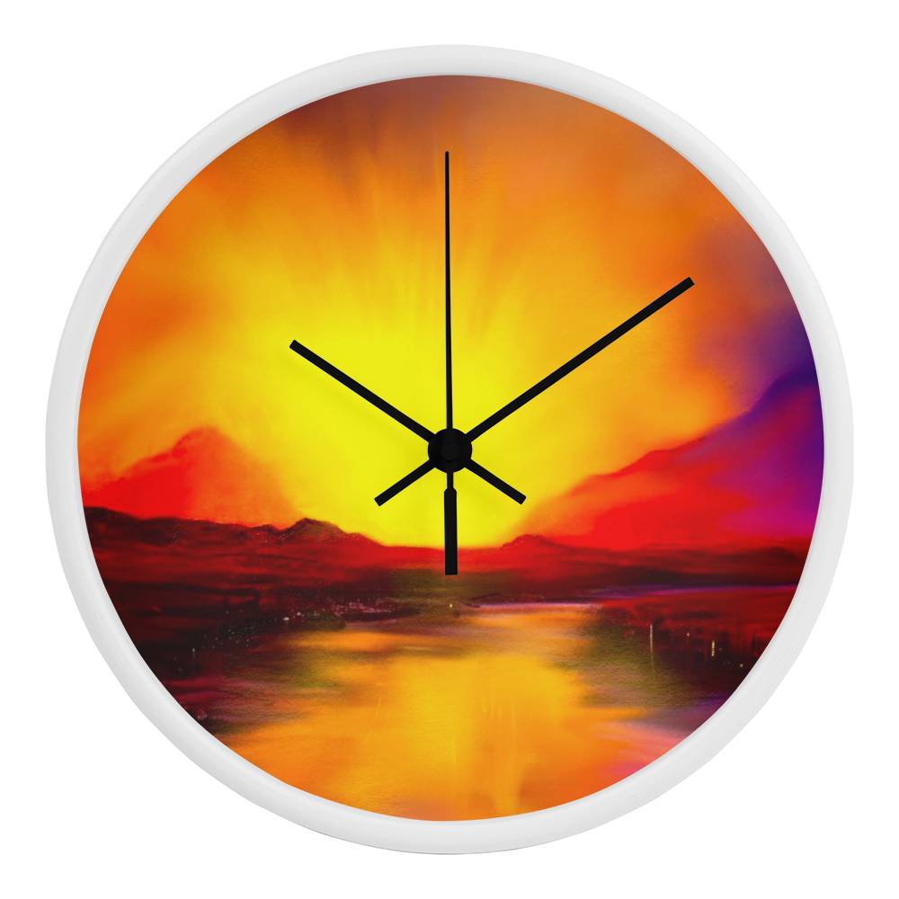 Skye Sunset | Wall Art Clock | Scotland