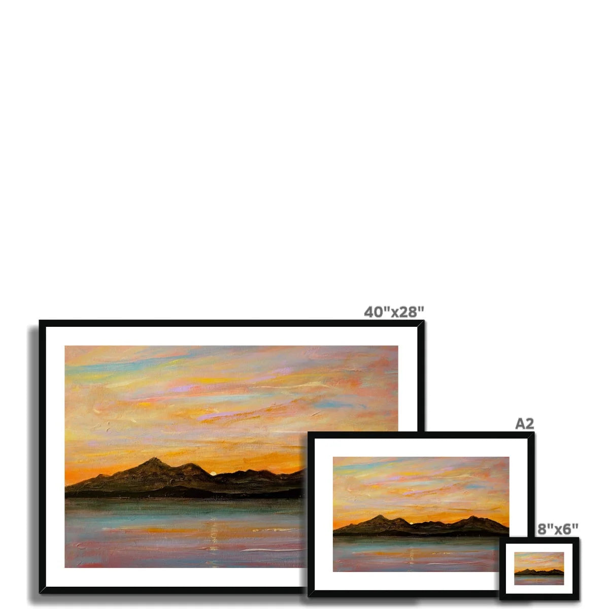 The Sleeping Warrior Arran Framed & Mounted Print - Art Gallery Scotland Worldwide Shipping Paintings | Prints | Gifts from by Scottish