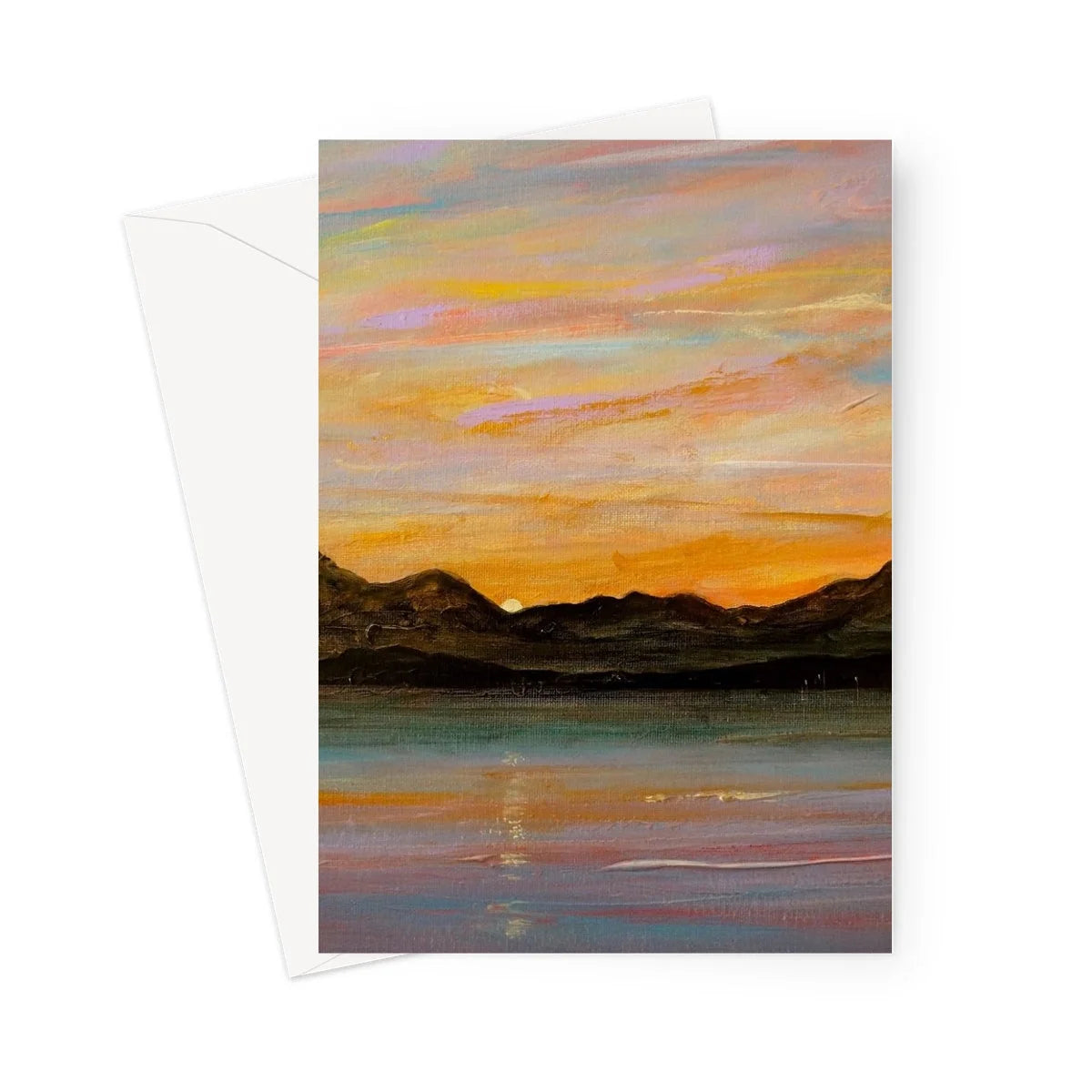 The Sleeping Warrior Arran Greeting Card - Art Gallery Scotland Worldwide Shipping Paintings | Prints | Gifts