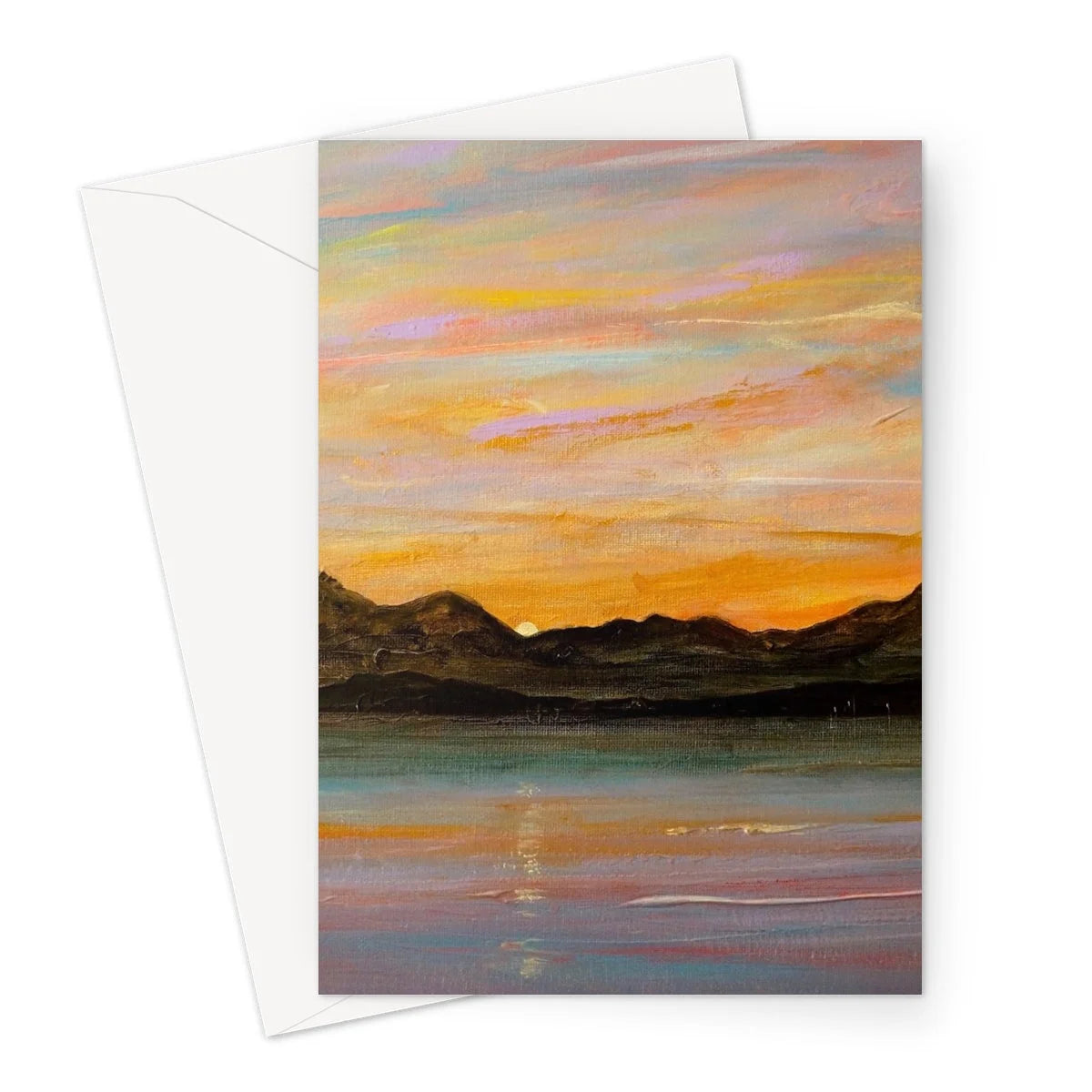 The Sleeping Warrior Arran Greeting Card - Art Gallery Scotland Worldwide Shipping Paintings | Prints | Gifts