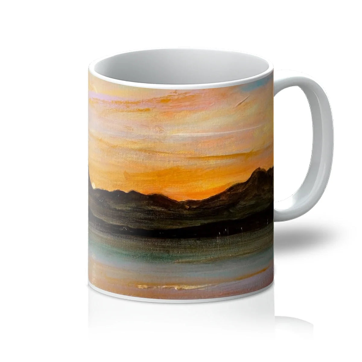 The Sleeping Warrior Arran Mug - Art Gallery Scotland Worldwide Shipping Scottish Landscape by Artist Hunter Featuring Paintings