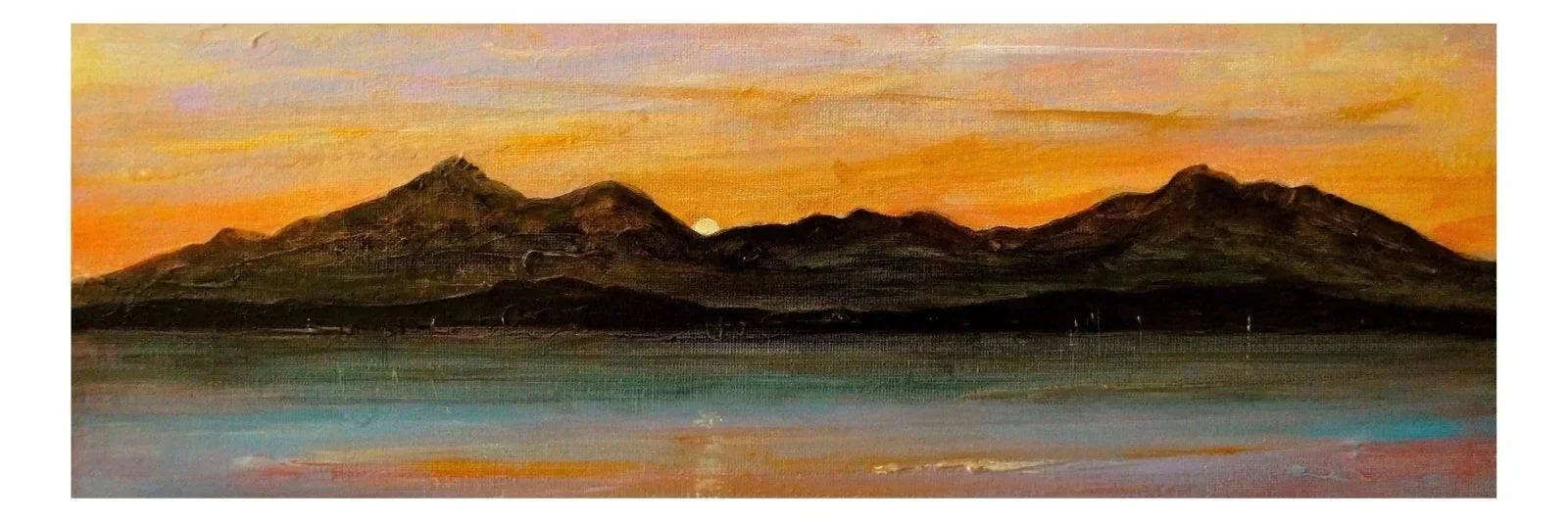 Sleeping Warrior Arran Original Panoramic Painting - Scottish Artist Art Gallery Scotland