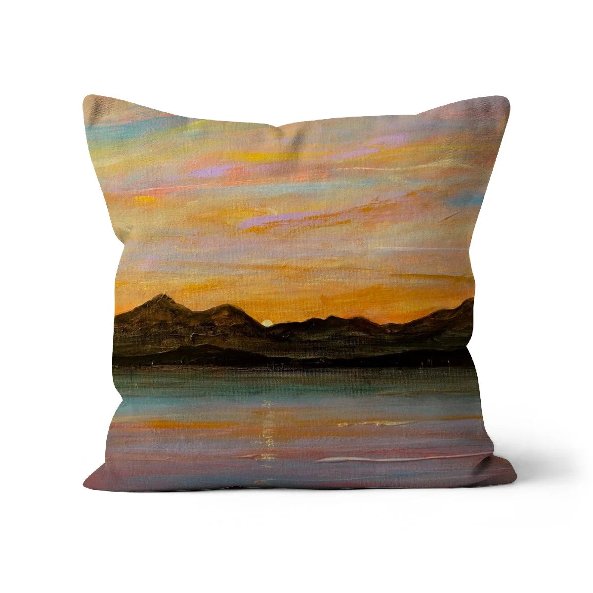 The Sleeping Warrior Arran Cushion - Art Gallery Scotland Worldwide Shipping Decorative Throw Pillow Paintings | Prints | Gifts