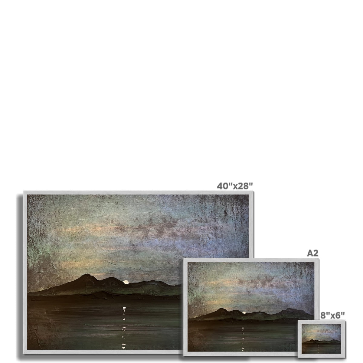 Sleeping Warrior Moonlight Arran Antique Framed Print