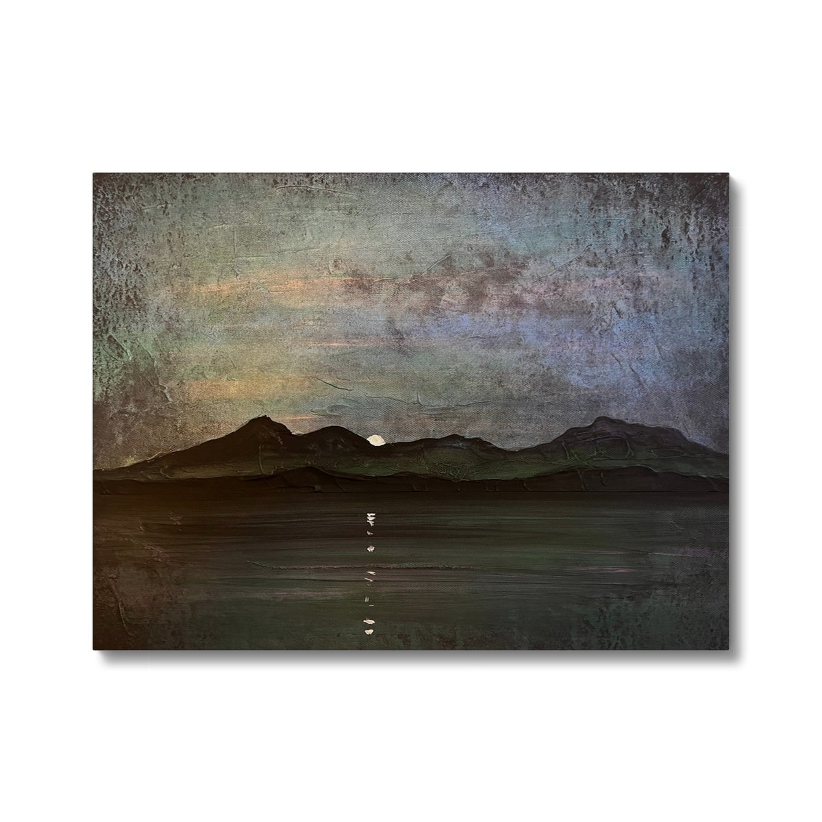 Sleeping Warrior Moonlight Arran Painting | Canvas Prints From Scotland