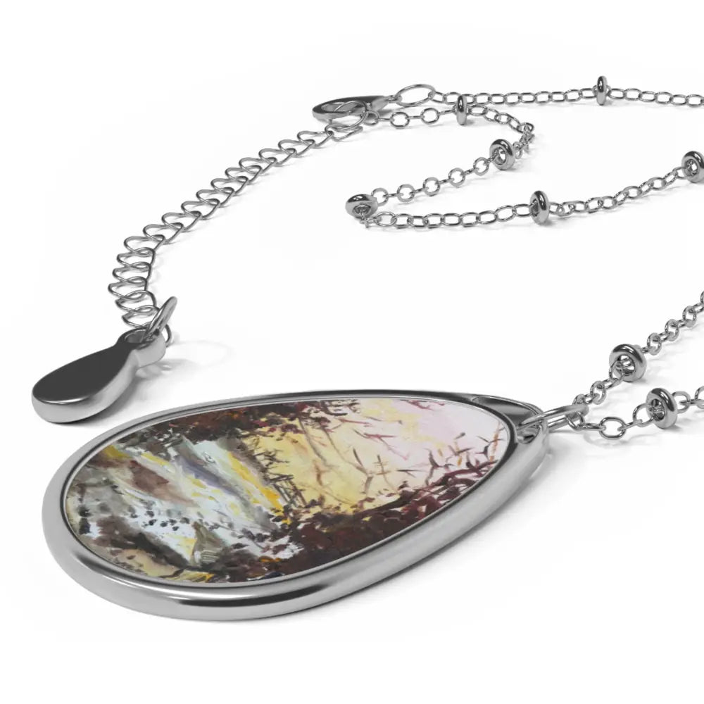 Lunderston Art Ellipse Pendant Necklace
