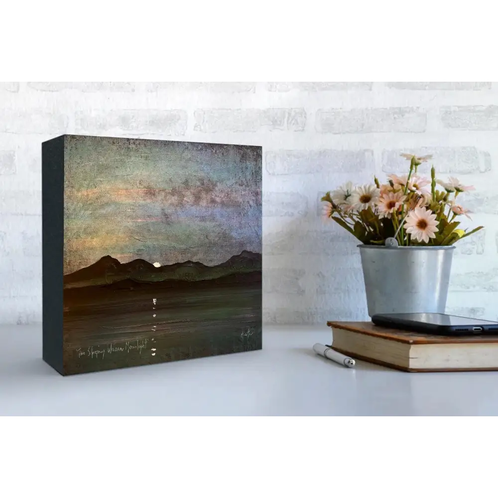 St Stephen’s Church Sunset Edinburgh Wooden Art Block