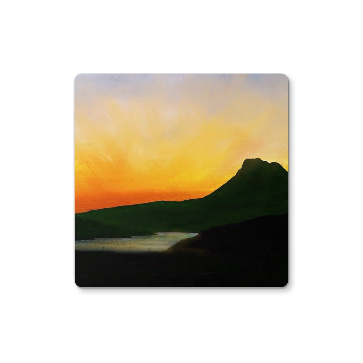 Stac Pollaidh Dusk | Scottish Art Gifts | Coaster