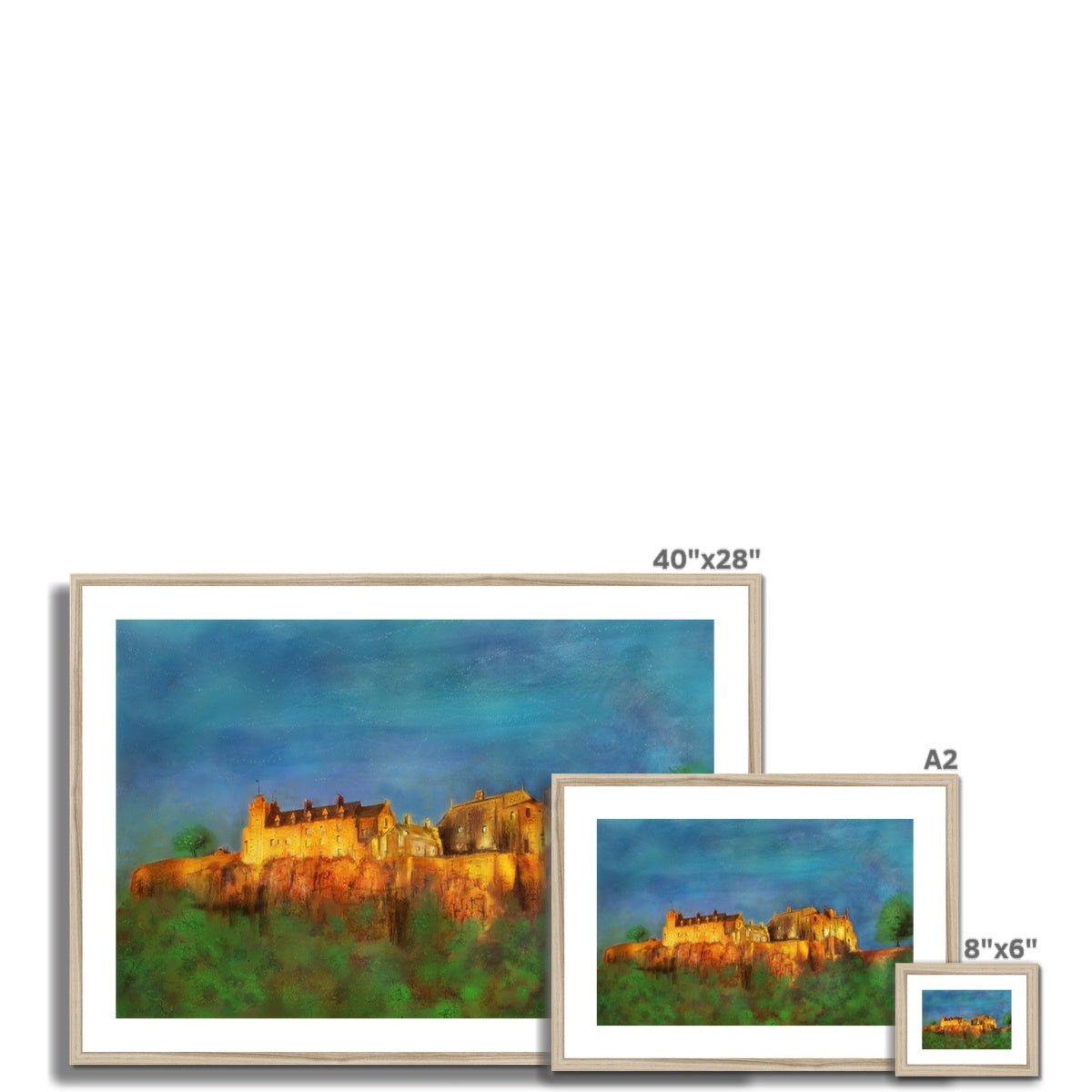Stirling Castle Painting | Framed & Mounted Prints From Scotland-Framed & Mounted Prints-Historic & Iconic Scotland Art Gallery-Paintings, Prints, Homeware, Art Gifts From Scotland By Scottish Artist Kevin Hunter