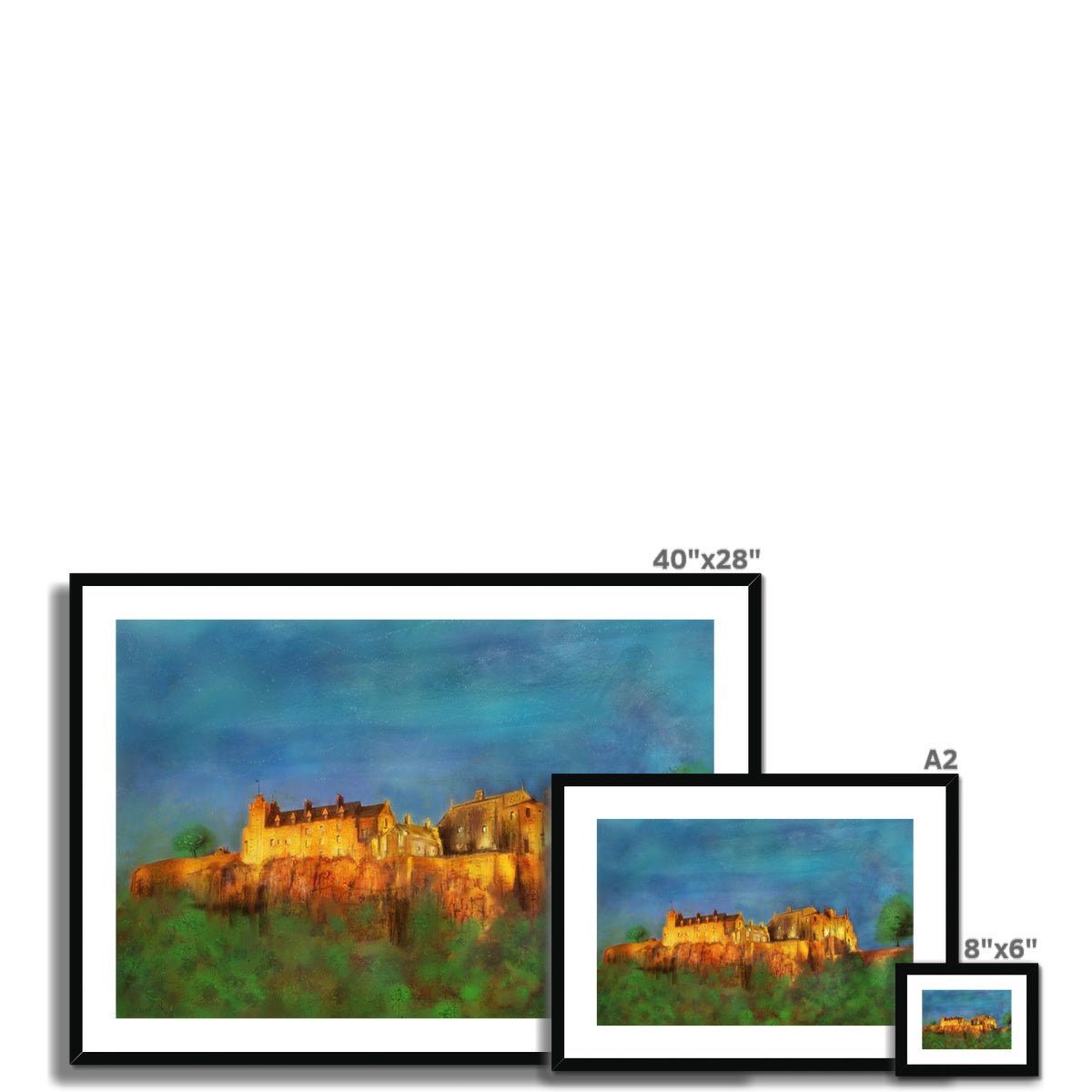 Stirling Castle Painting | Framed & Mounted Prints From Scotland-Framed & Mounted Prints-Historic & Iconic Scotland Art Gallery-Paintings, Prints, Homeware, Art Gifts From Scotland By Scottish Artist Kevin Hunter
