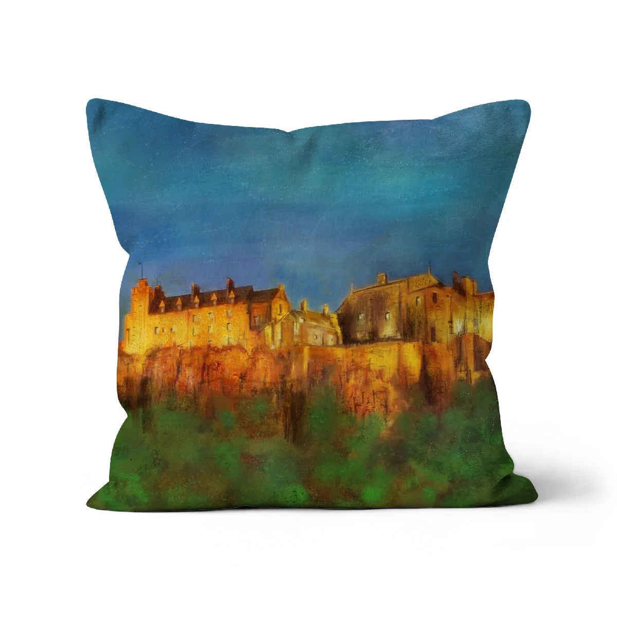 Stirling Castle Cushion - Historic & Iconic Art Gallery Scotland Worldwide Shipping Square Decorative Pillow Scottish Castles Paintings