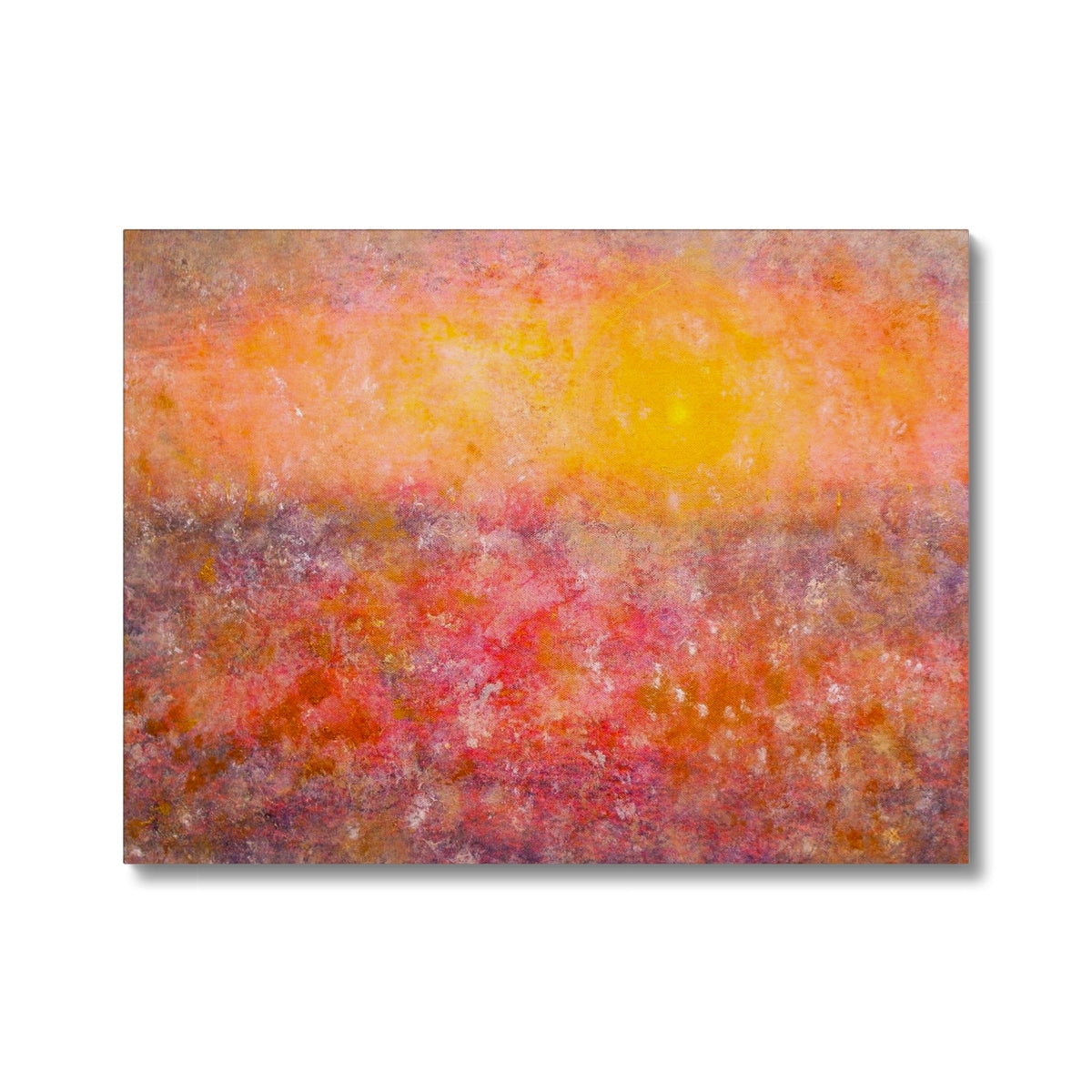 Sunrise Mist Horizon Abstract Painting | Canvas From Scotland