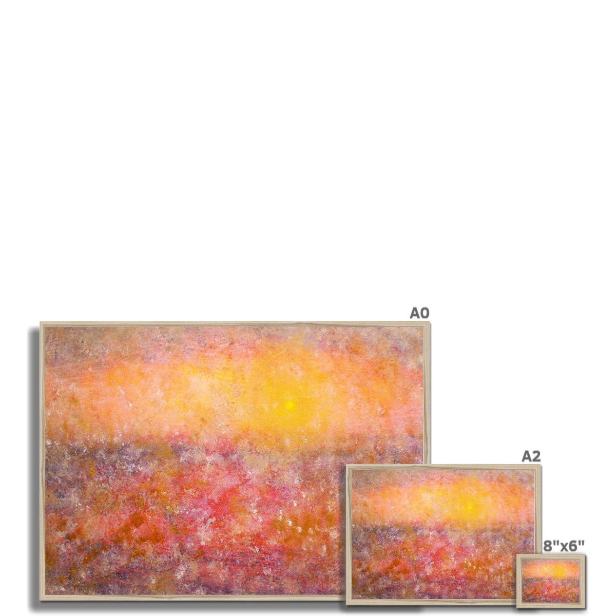 Sunrise Mist Horizon Abstract Painting | Framed Prints From Scotland