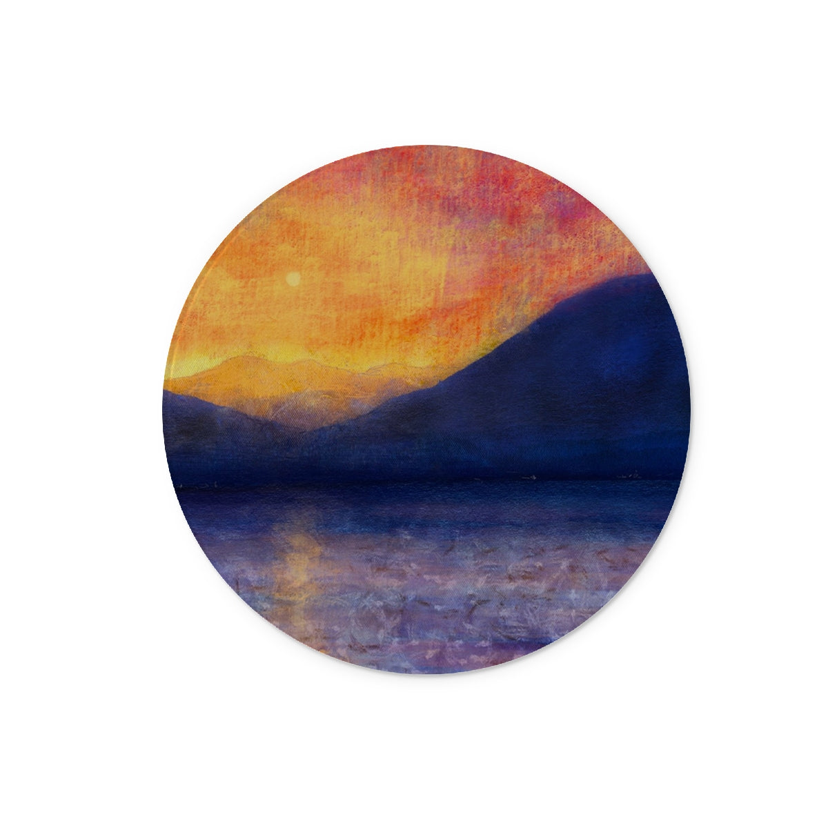 Sunset Approaching Mull Art Gifts Glass Chopping Board