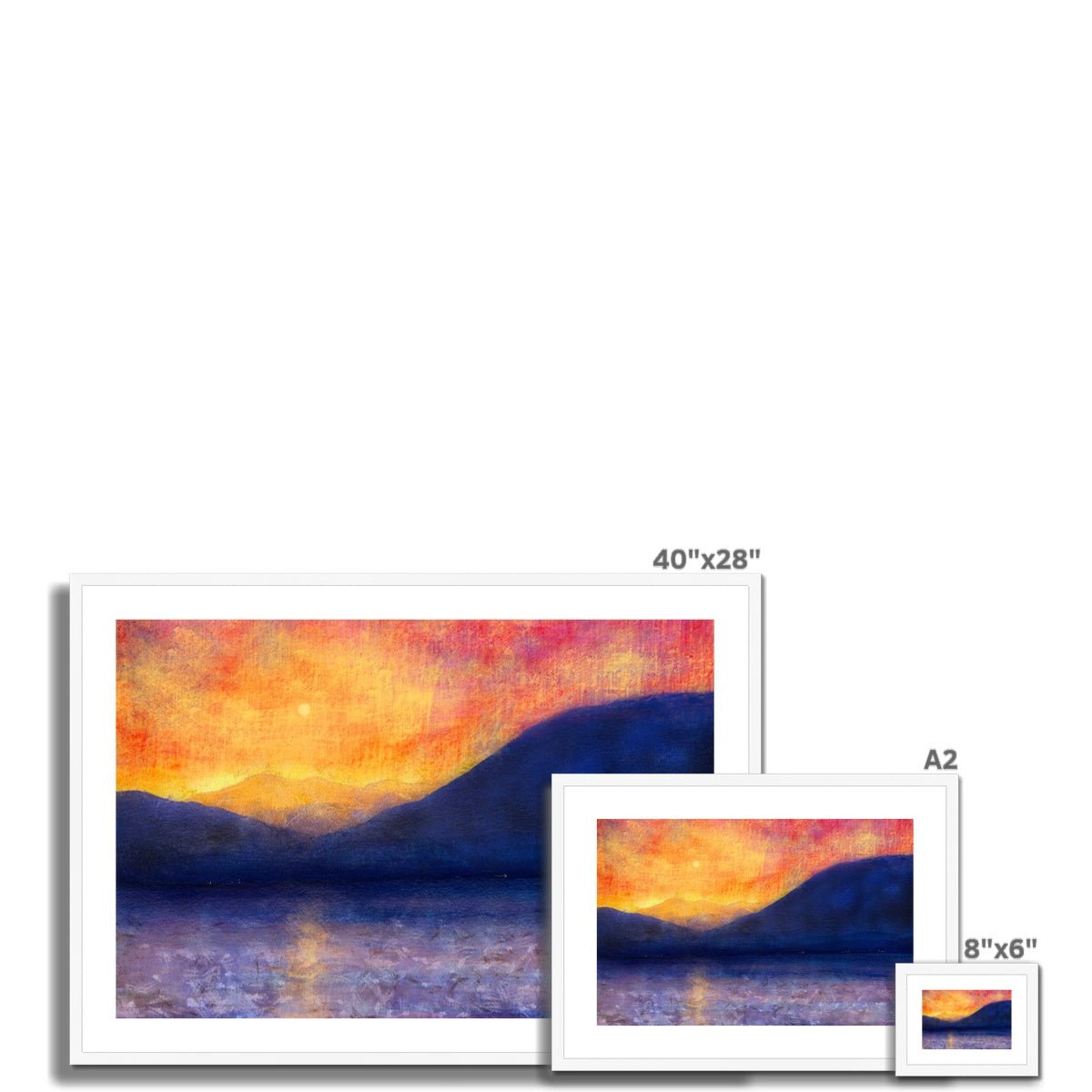 Sunset Approaching Mull Painting | Framed & Mounted Prints From Scotland-Framed & Mounted Prints-Hebridean Islands Art Gallery-Paintings, Prints, Homeware, Art Gifts From Scotland By Scottish Artist Kevin Hunter
