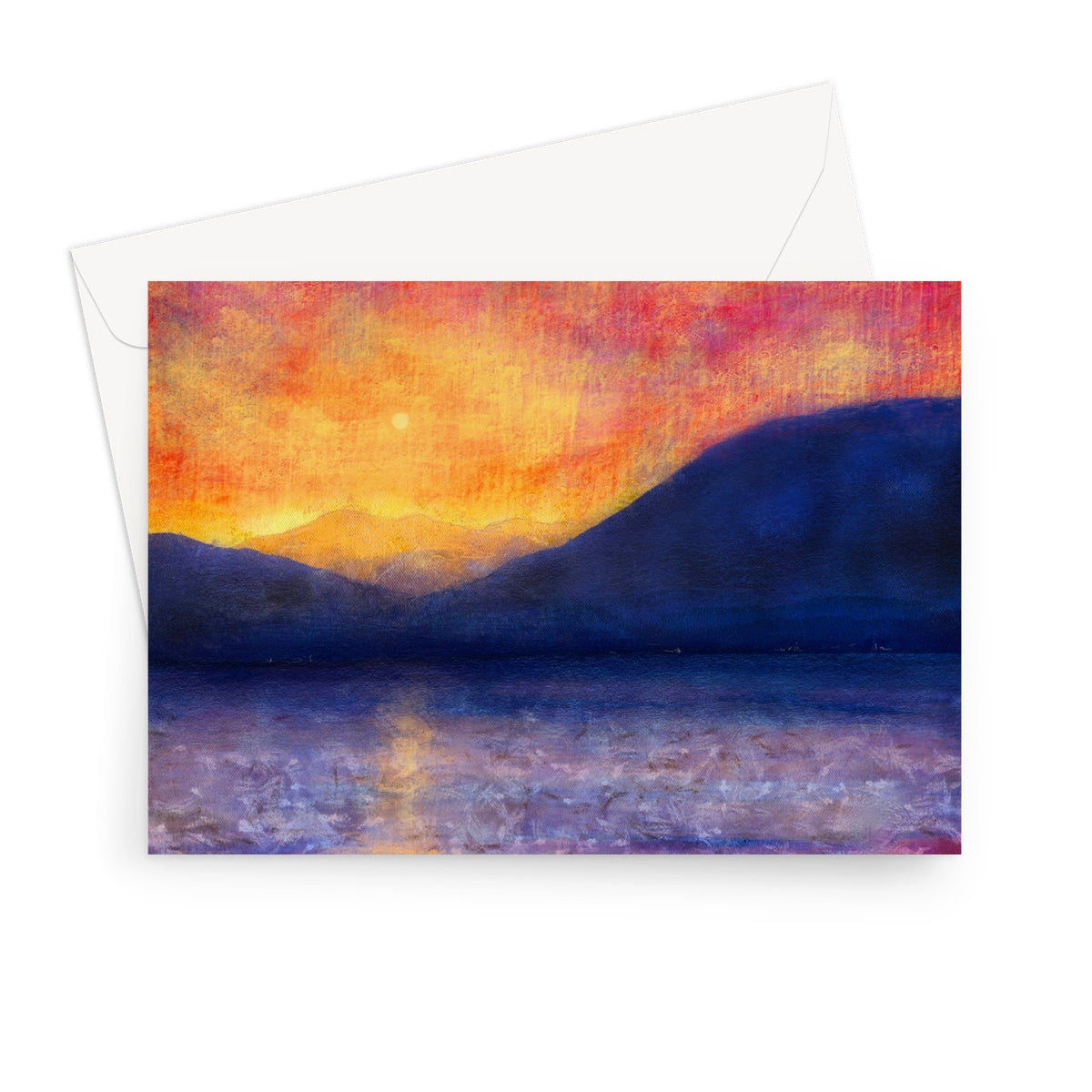 Sunset Approaching Mull Scottish Art Gifts Greeting Card