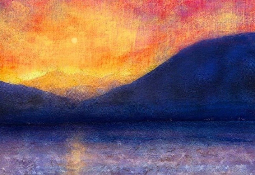 Sunset Approaching Mull Scottish Landscape Painting