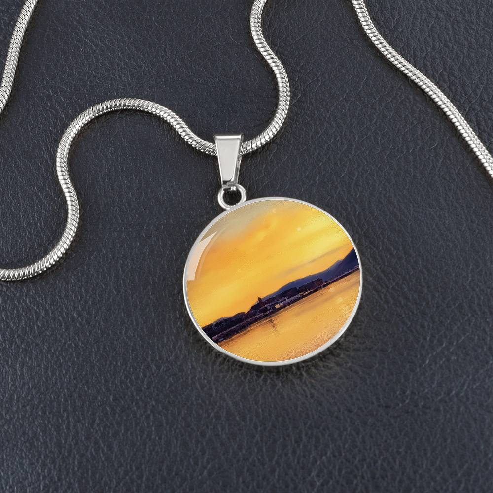 Sunset From Cardwell Bay | Scottish Art Jewelry | Luxury Designer Necklace