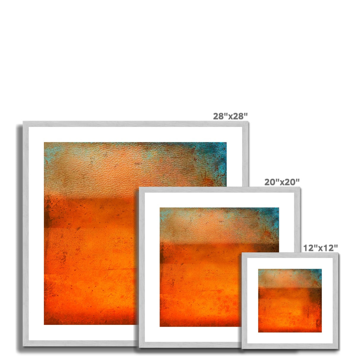 Sunset Horizon Abstract Painting | Antique Framed & Mounted Prints From Scotland