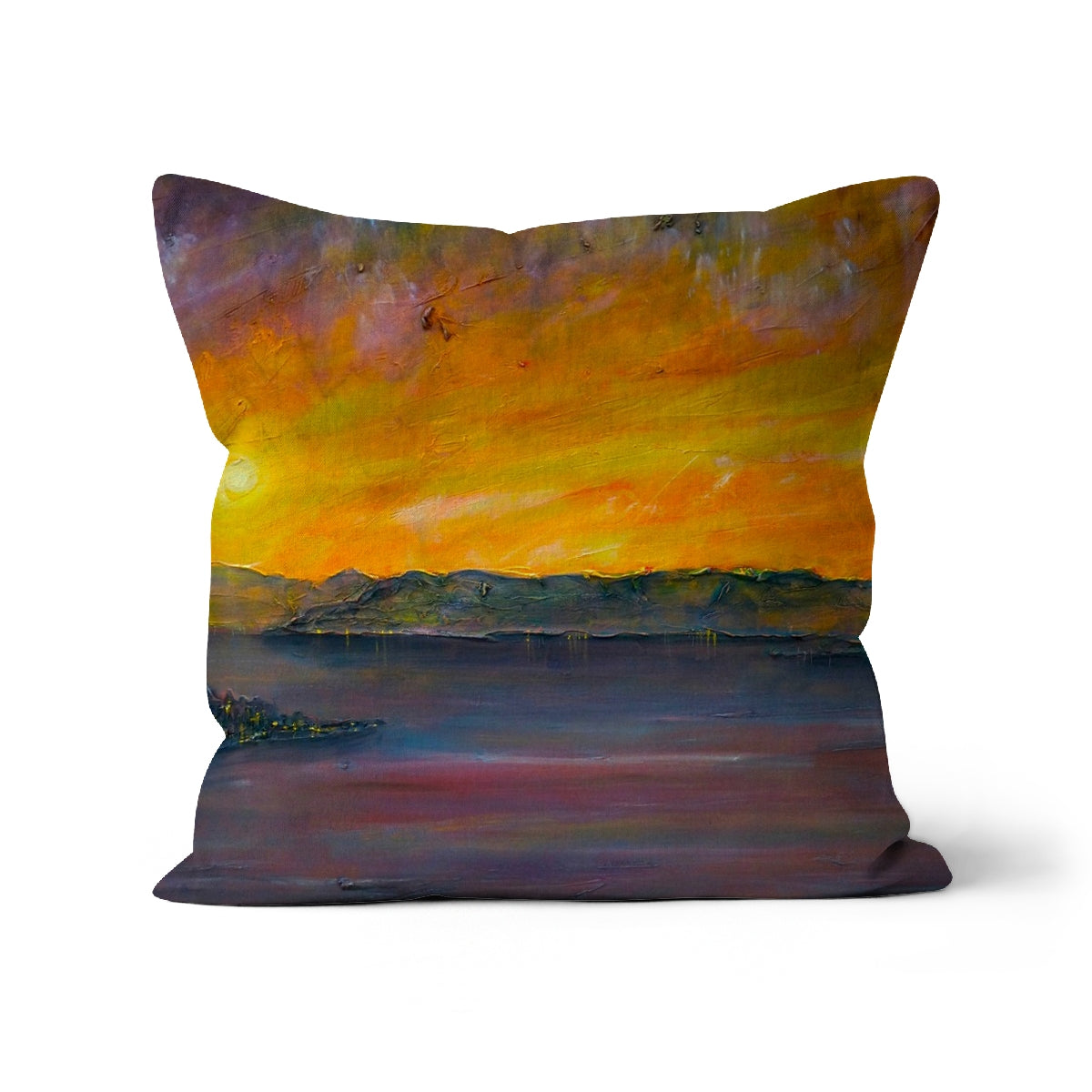 Sunset Over Gourock Art Gifts Cushion