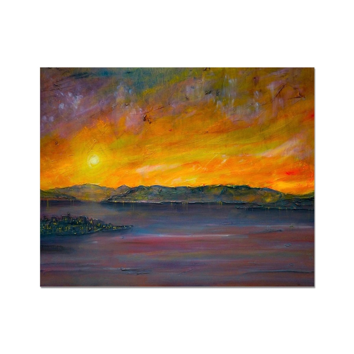 Sunset Over Gourock Painting | Artist Proof Collector Prints From Scotland