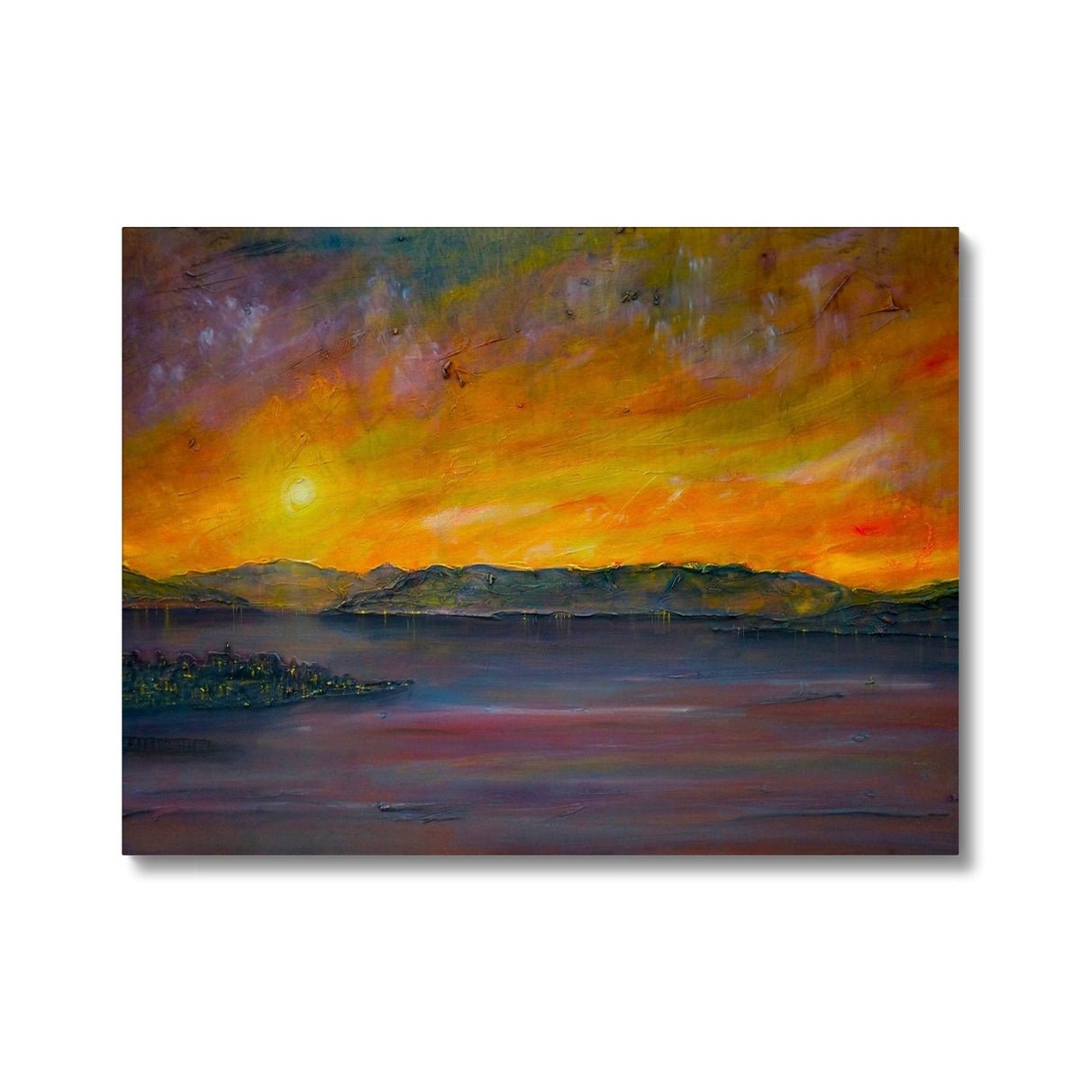 Sunset Over Gourock Painting | Canvas Prints From Scotland