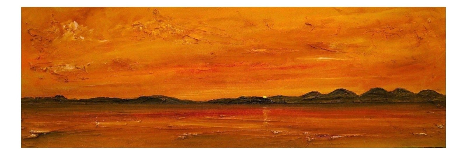 Sunset Over Jura-Panoramic Prints-Hebridean Islands Art Gallery-Paintings, Prints, Homeware, Art Gifts From Scotland By Scottish Artist Kevin Hunter
