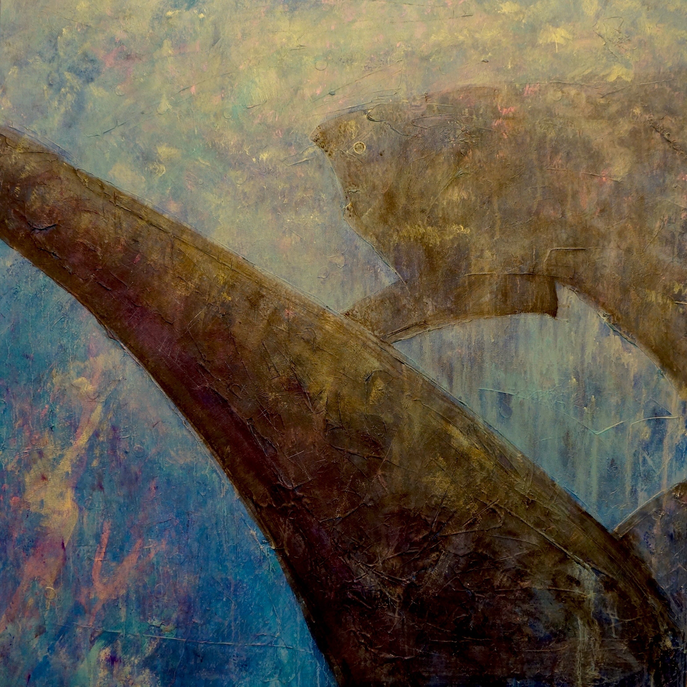 Swimming With Sharks Scottish Landscape Painting