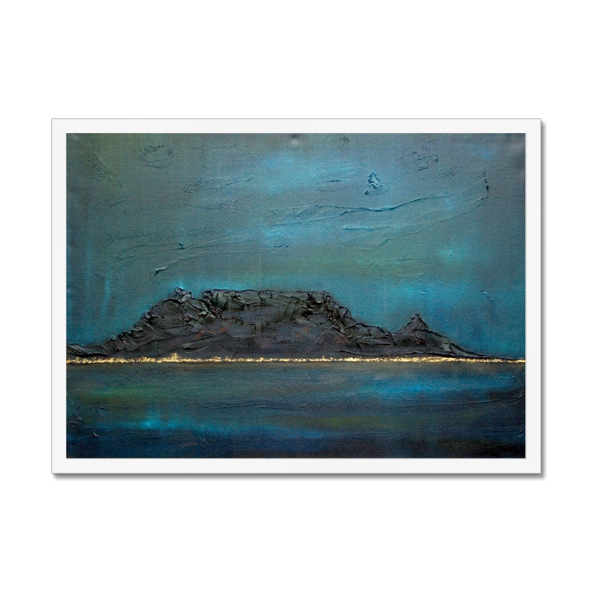 Table Mountain Dusk Painting | Framed Prints From Scotland