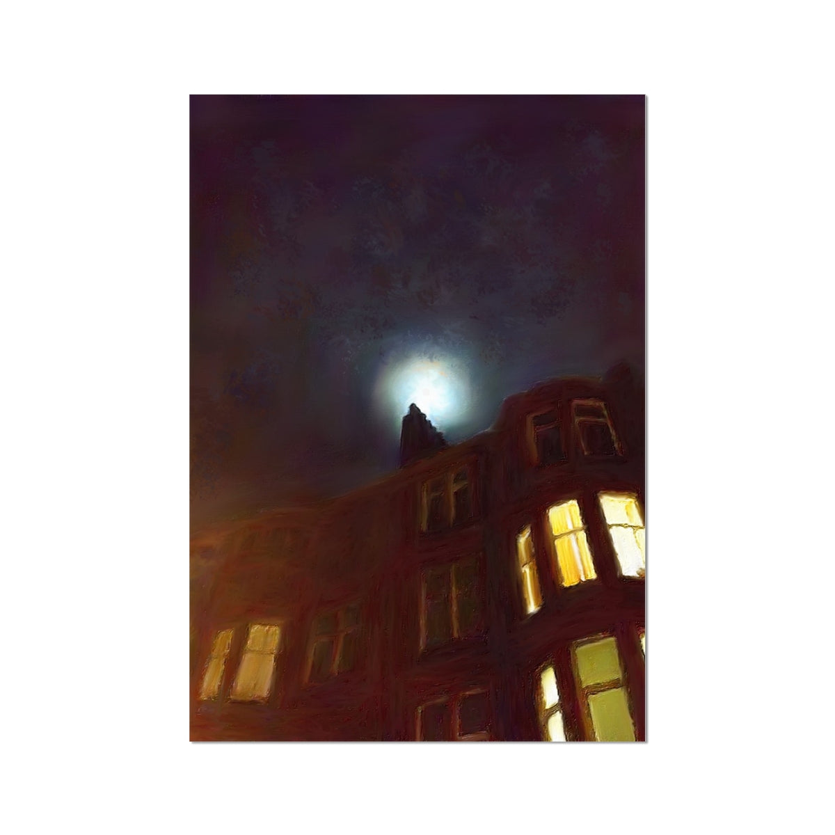 Tenement Moonlight Fine Art Print