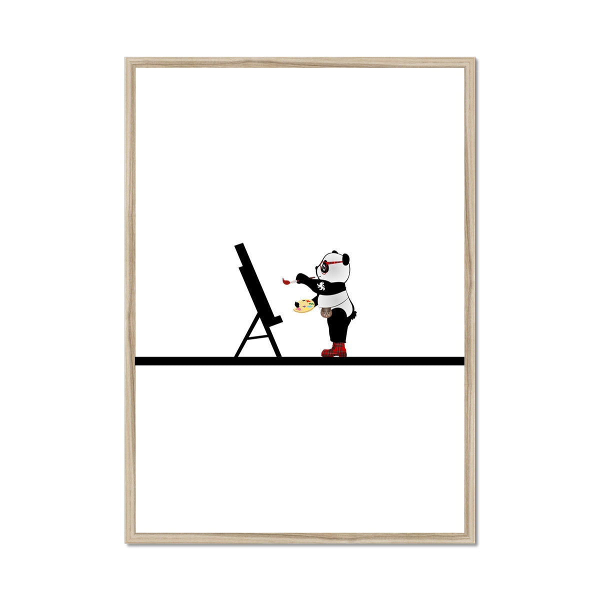 The Artist | Panda Disco | Graphic Art | Framed Print