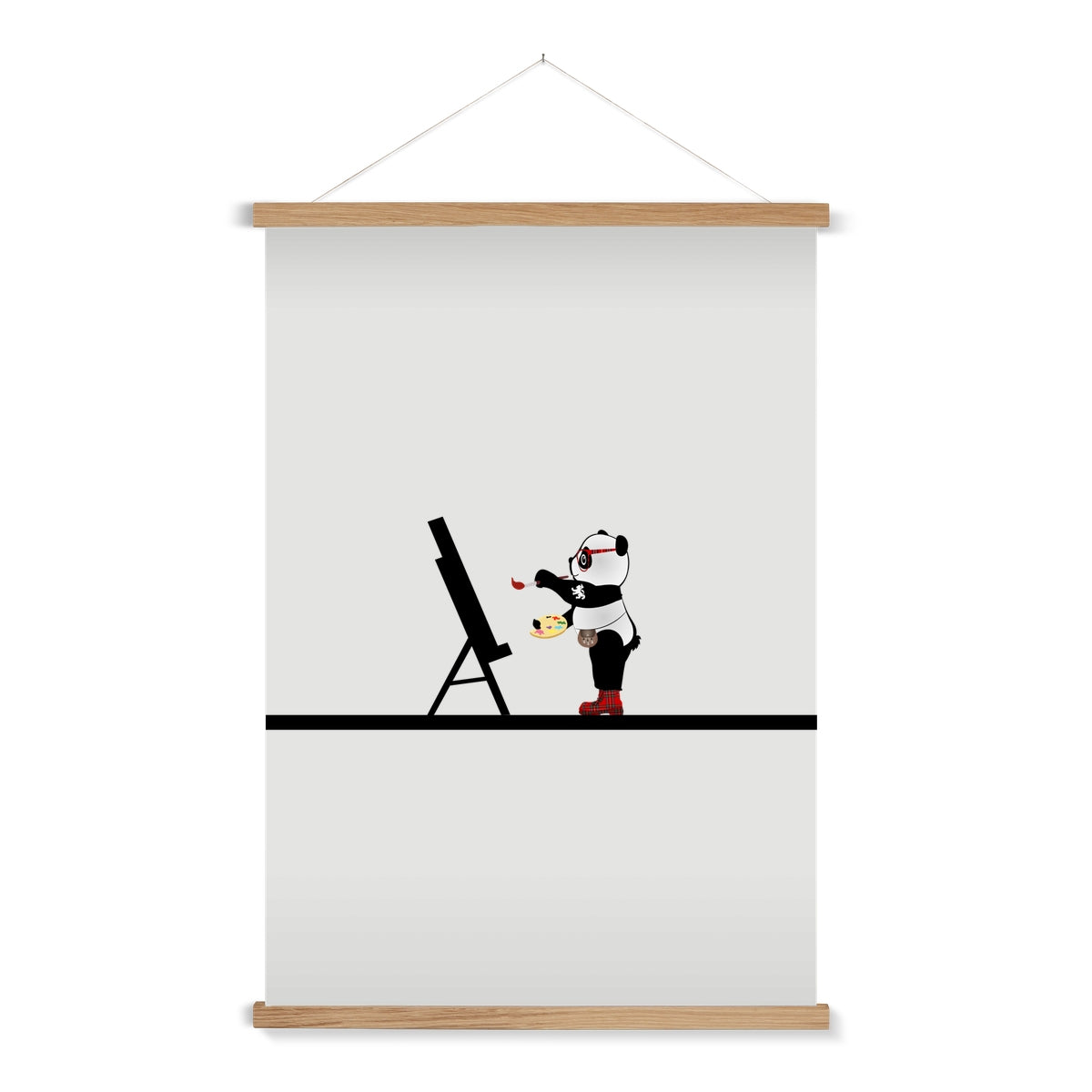 The Artist | Panda Disco | Graphic Art | Print with Hanger