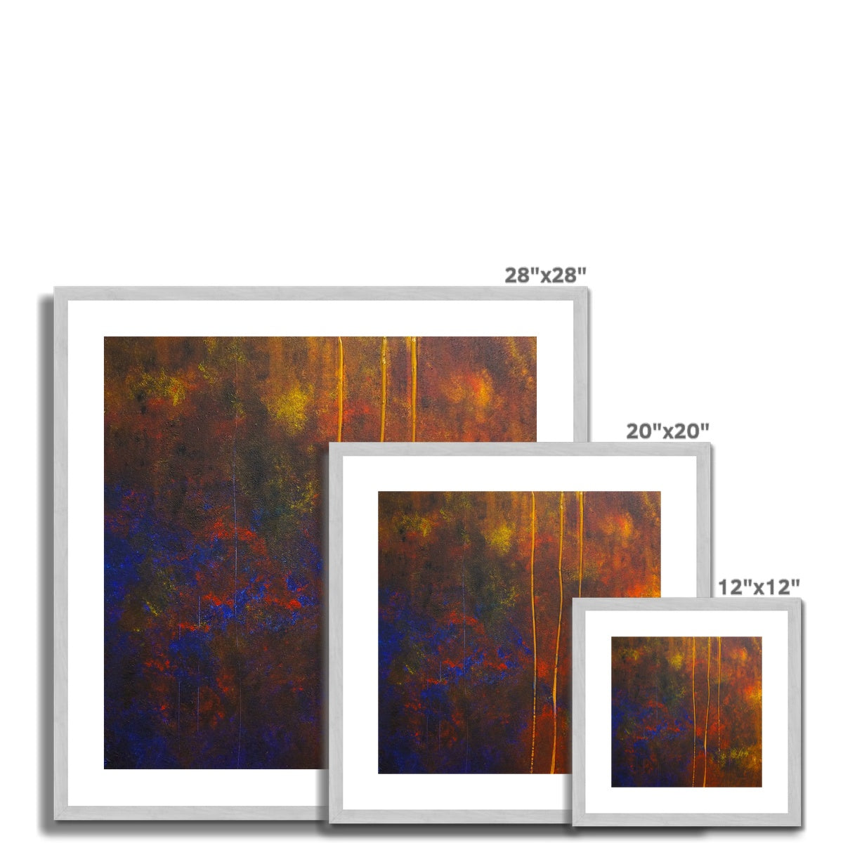 The Autumn Wood Abstract Painting | Antique Framed & Mounted Prints From Scotland