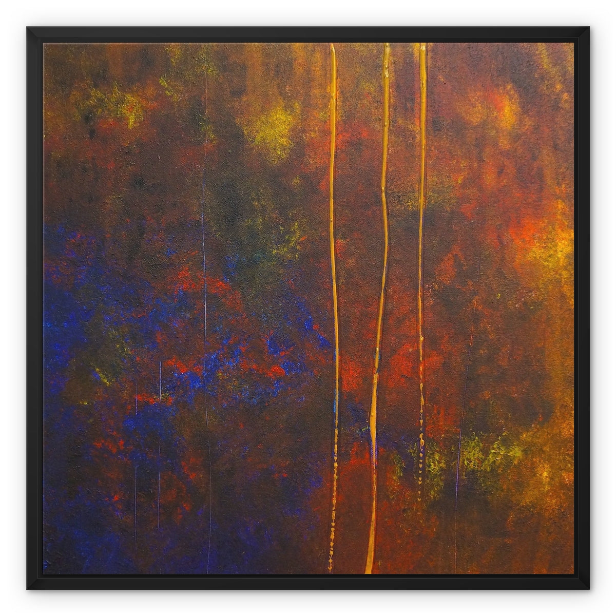 The Autumn Wood Abstract Painting | Framed Canvas From Scotland