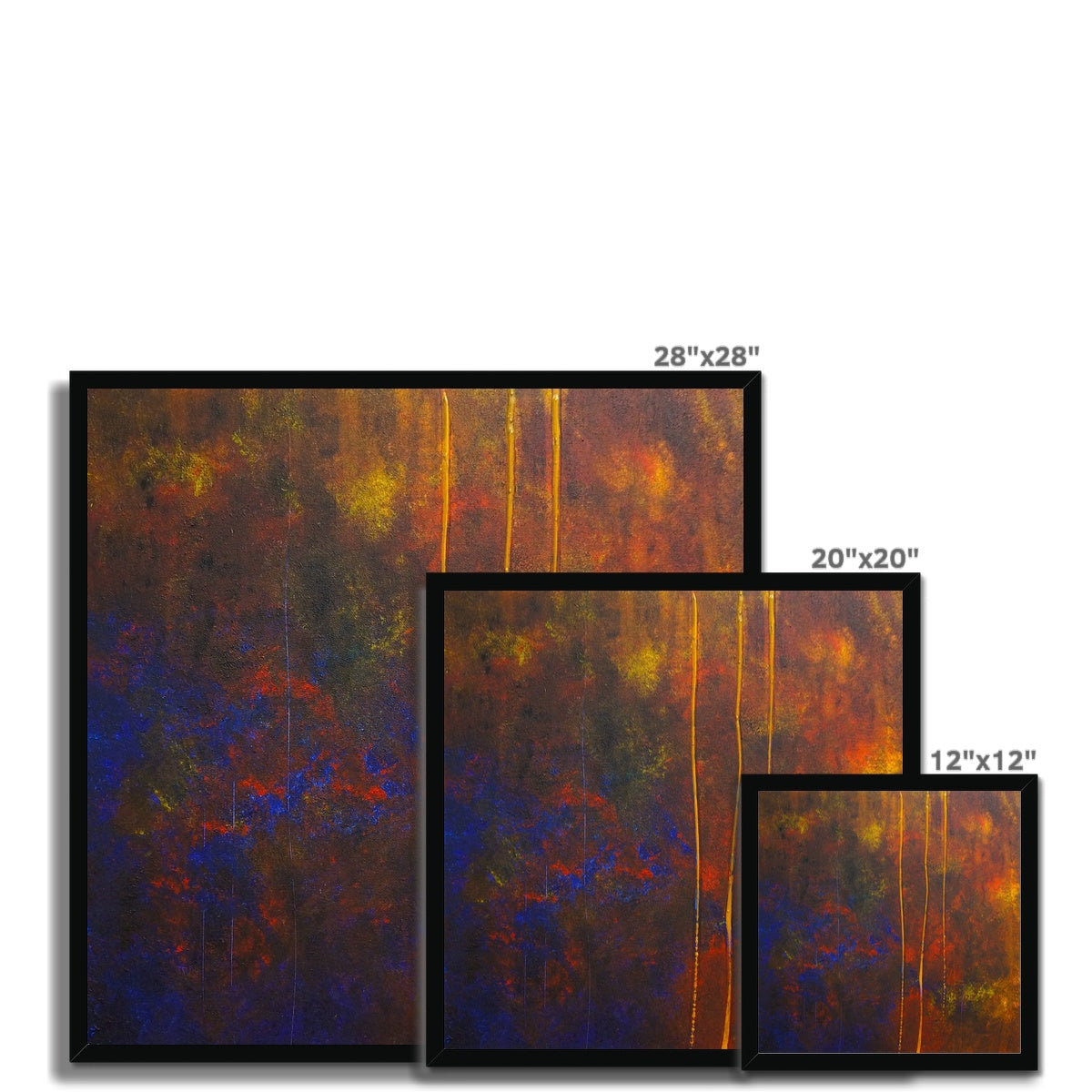 The Autumn Wood Abstract Painting | Framed Prints From Scotland