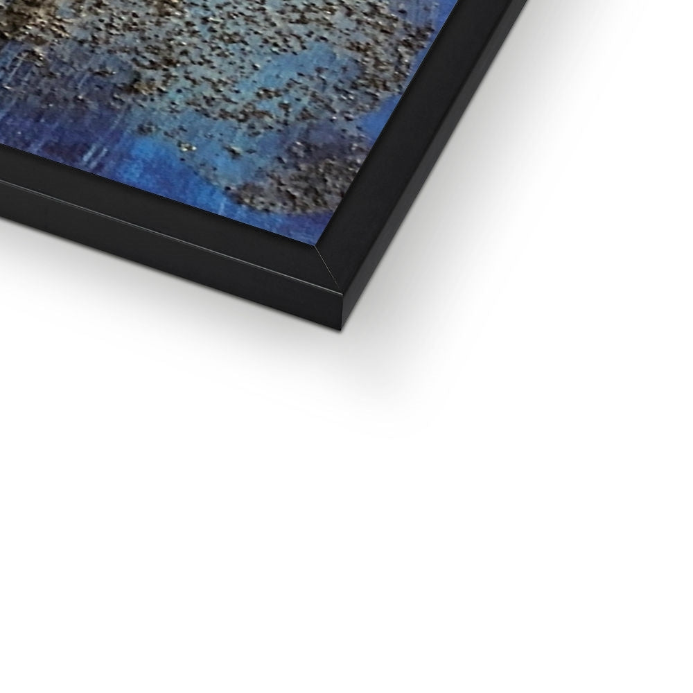 The Blue Moon Wood Abstract Painting | Framed Prints From Scotland