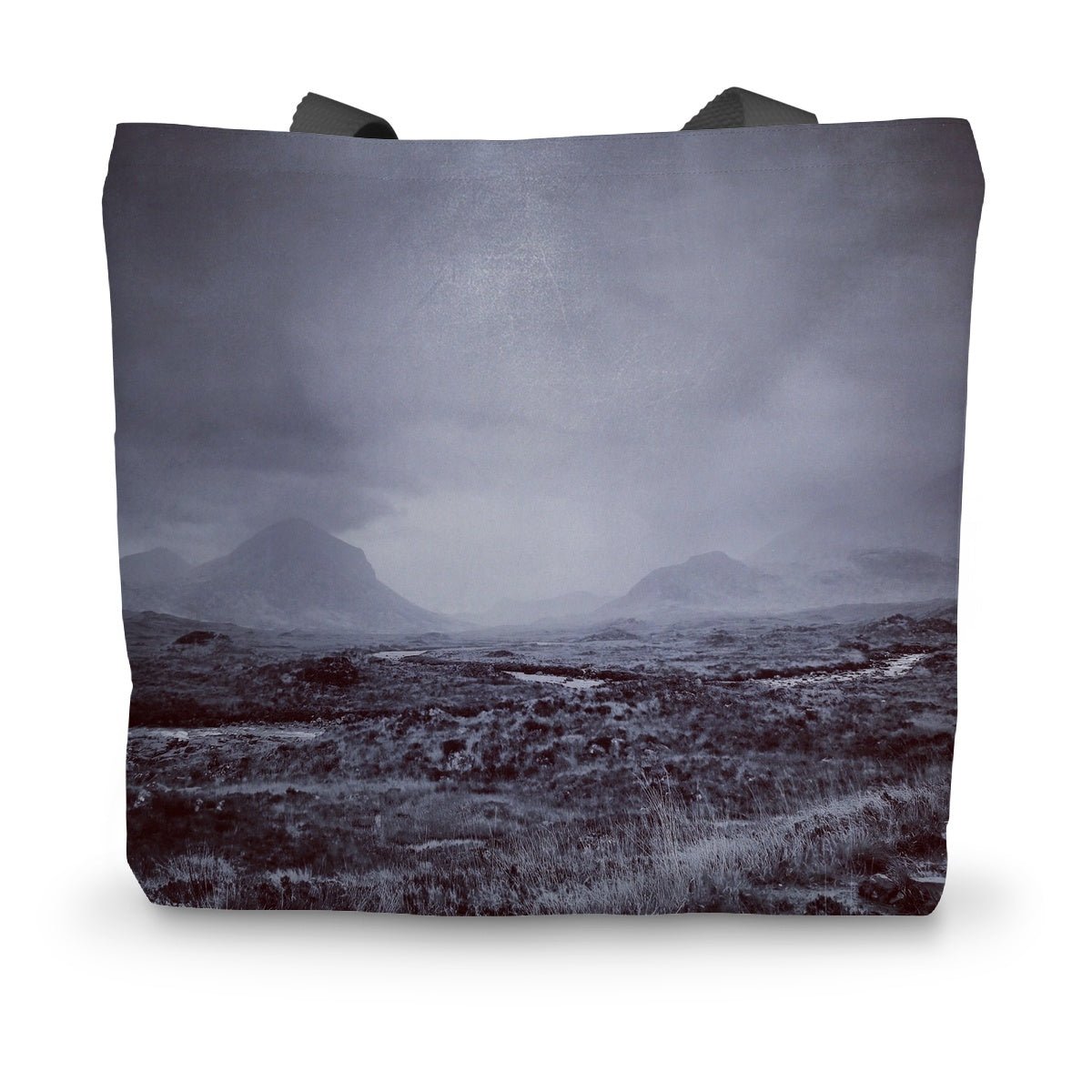 The Brooding Cuillin Skye Art Gifts Canvas Tote Bag-Bags-Skye Art Gallery-14"x18.5"-Paintings, Prints, Homeware, Art Gifts From Scotland By Scottish Artist Kevin Hunter