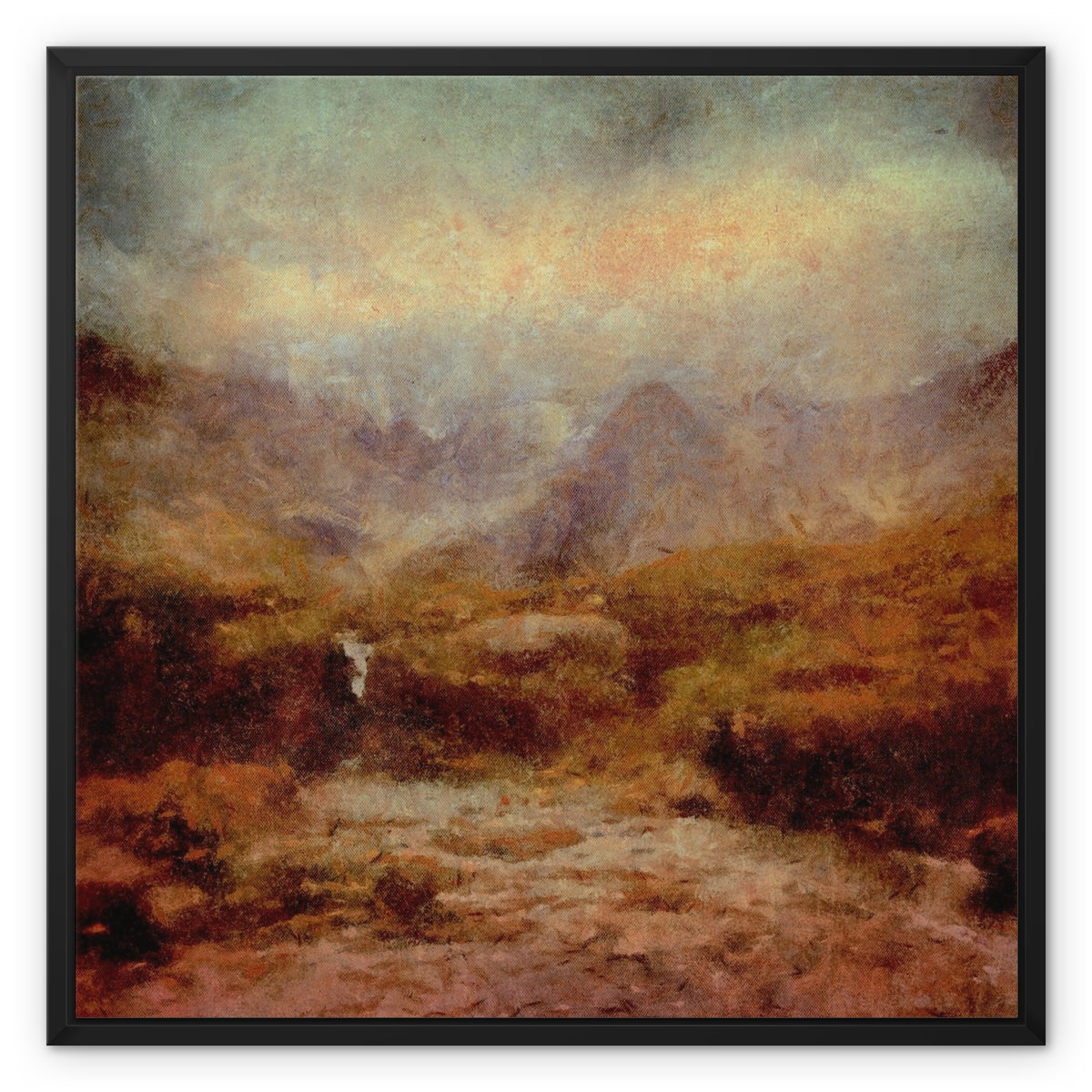The Brooding Fairy Pools Framed Canvas