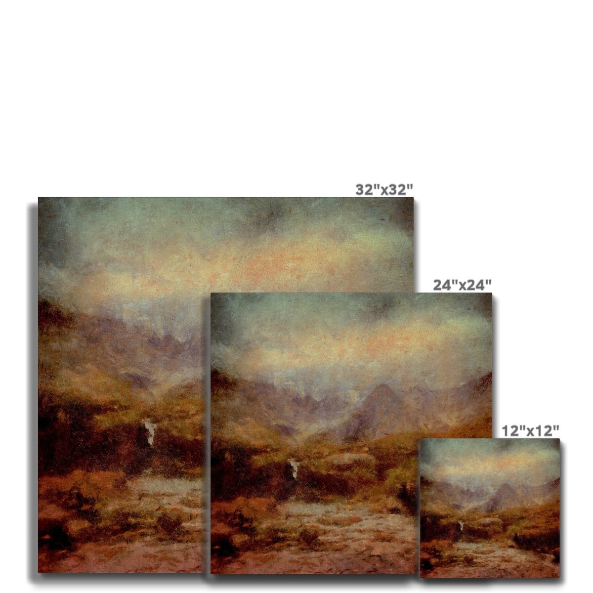 The Brooding Fairy Pools Skye Painting | Canvas Prints From Scotland