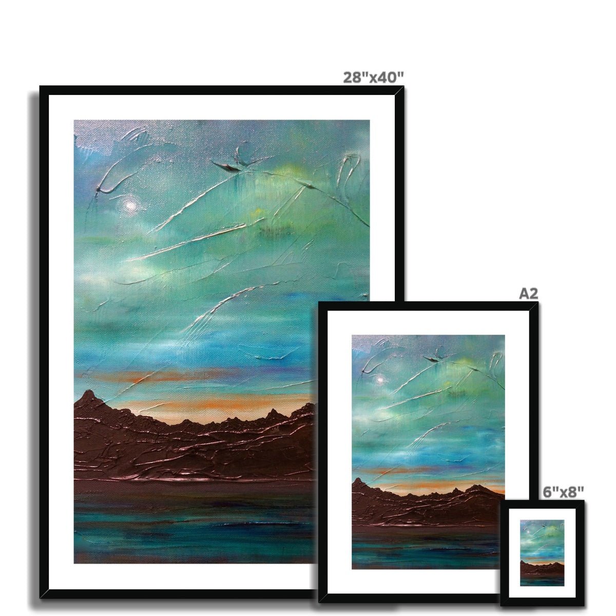 The Cuillin From Elgol Skye Painting | Framed & Mounted Prints From Scotland-Framed & Mounted Prints-Skye Art Gallery-Paintings, Prints, Homeware, Art Gifts From Scotland By Scottish Artist Kevin Hunter