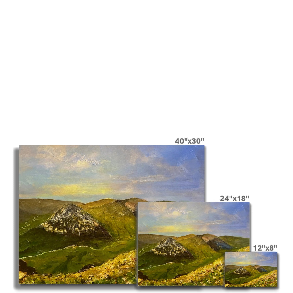 The Devil’s Point From Cairn a Mhaim Painting | Canvas Prints From Scotland