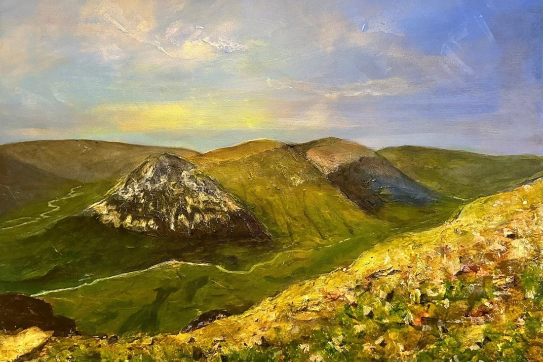 The Devil’s Point From Cairn a Mhaim Painting Fine Art Prints | An Artwork from Scotland by Scottish Artist Hunter