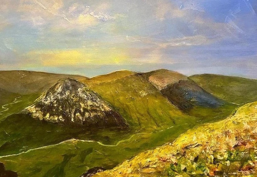 The Devil’s Point From Cairn a Mhaim Scottish Landscape Painting