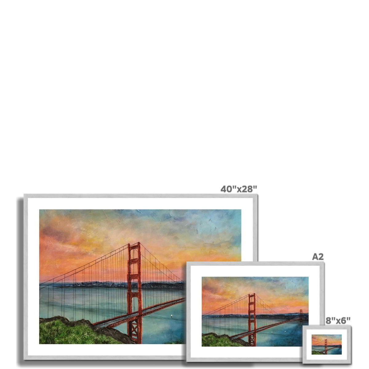 The Golden Gate Bridge Painting | Antique Framed & Mounted Prints From Scotland