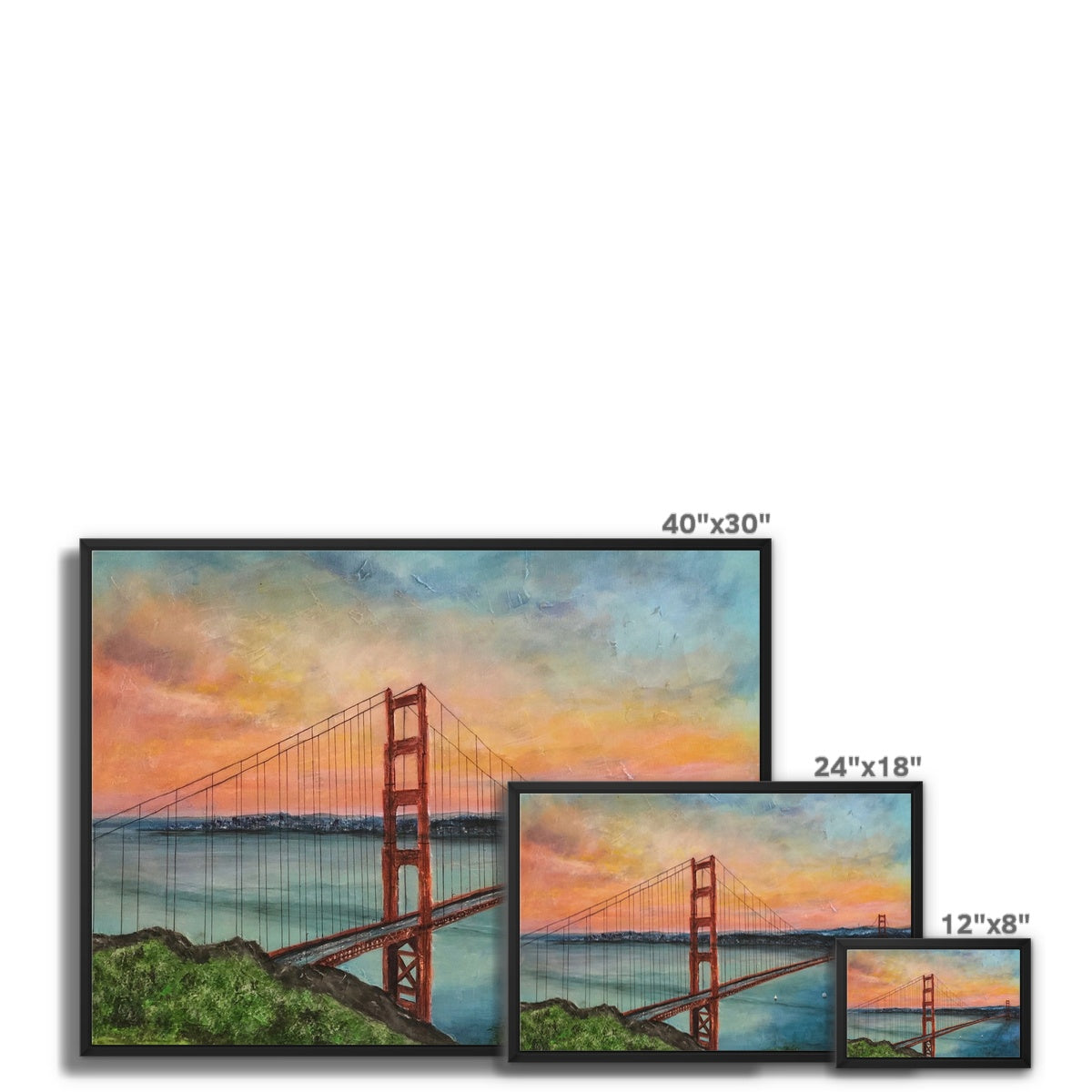 The Golden Gate Bridge Painting | Framed Canvas From Scotland