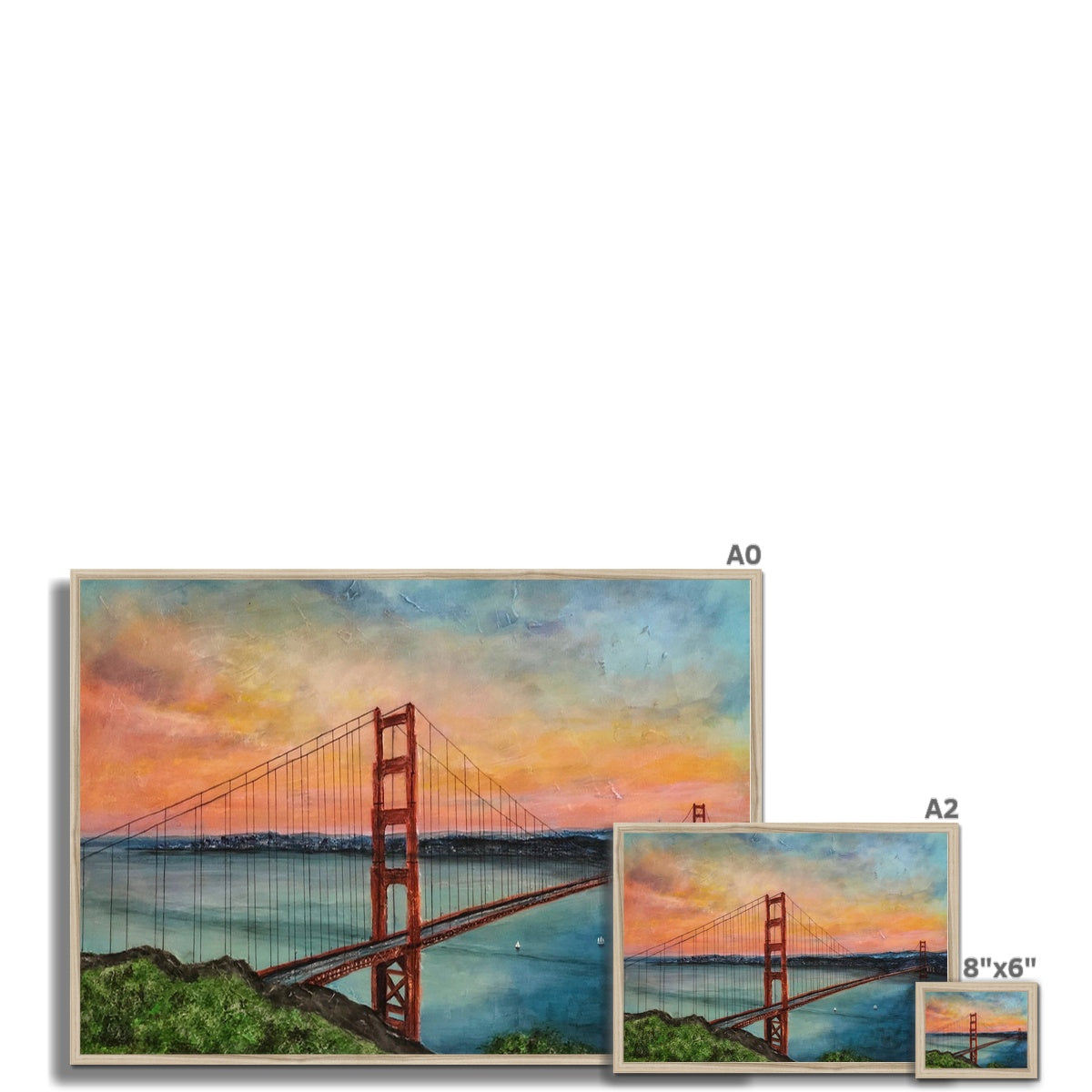 The Golden Gate Bridge Painting | Framed Prints From Scotland